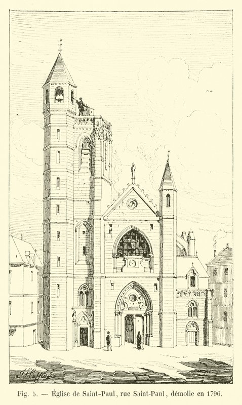Kyrkan Saint-Paul, rue Saint-Paul, revs 1796 av French School