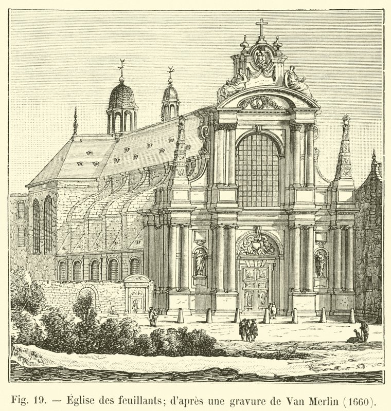 Feuillanternas kyrka; efter en gravyr av Van Merlin, 1660 av French School
