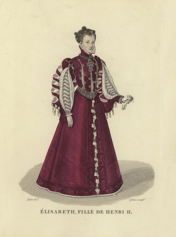 Elisabeth av Valois, dotter till kung Henrik II av Frankrike av French School