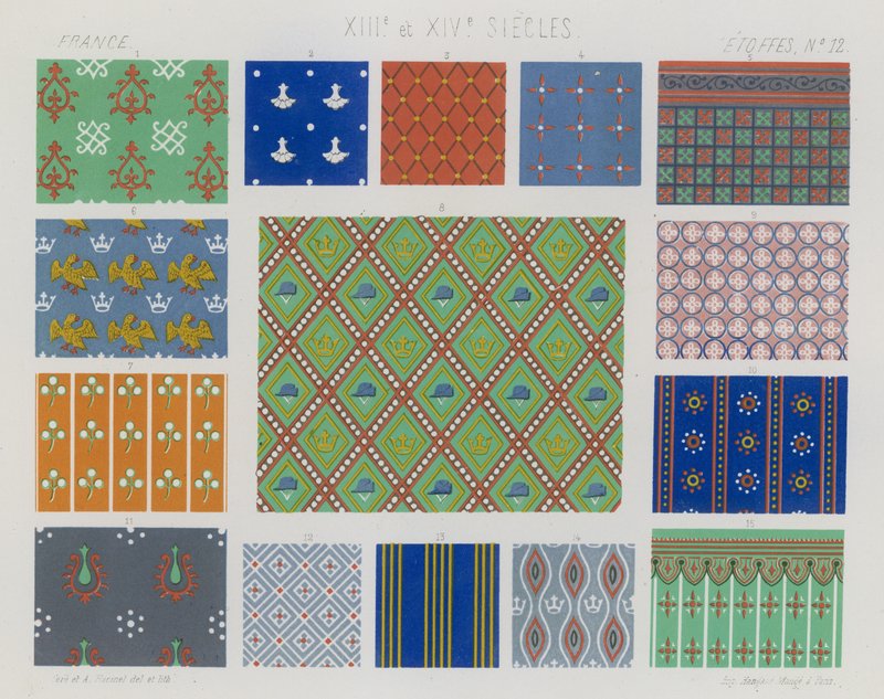 Broderade tyger från 1200- och 1300-talets Frankrike av French School