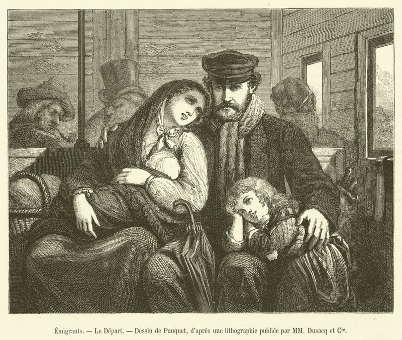 Emigrants, Le Depart (gravyr) av French School