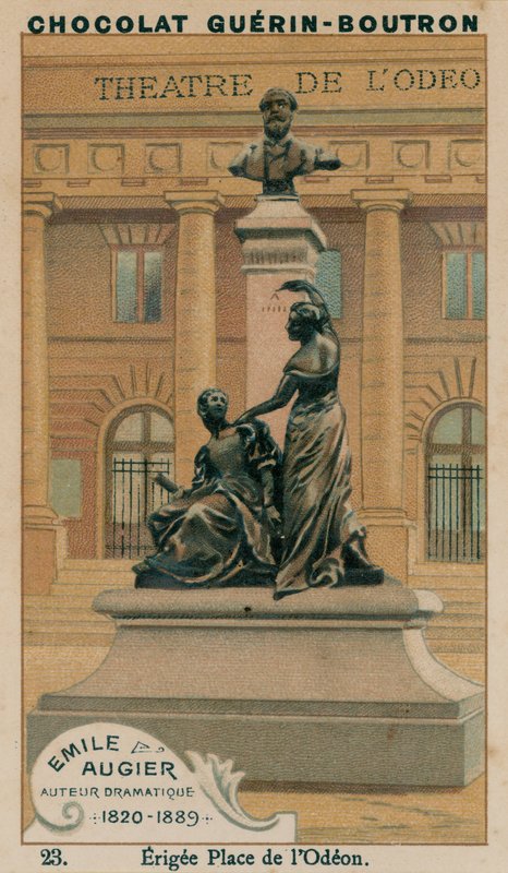Emile Augier, dramatiker, 1820-1889, uppförd Place de l
