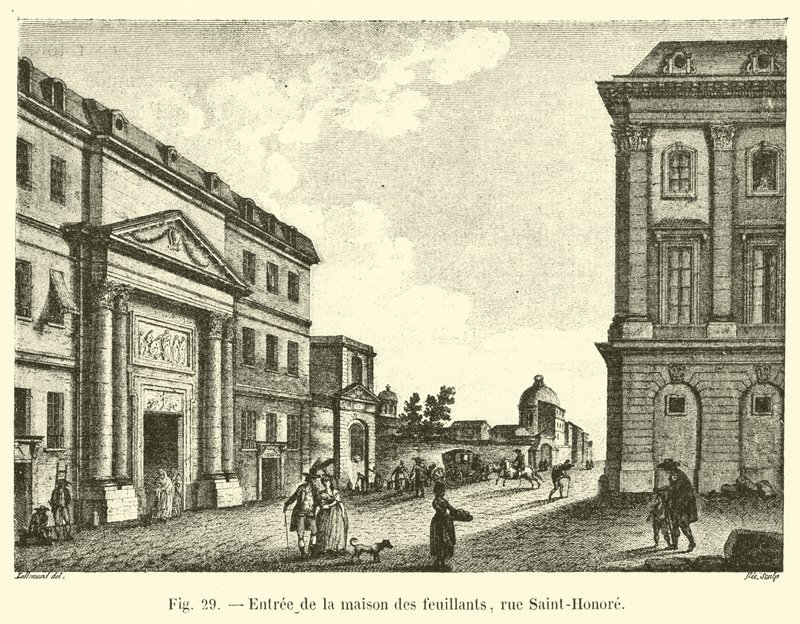 Ingång till feuillanternas hus, rue Saint-Honore av French School