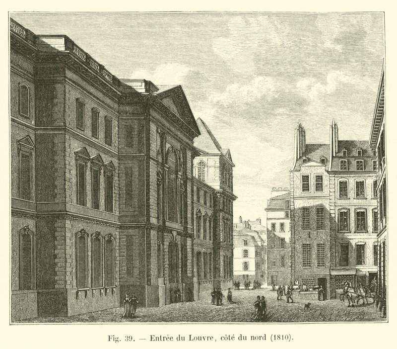 Ingången till Louvren, norra sidan, 1810 av French School