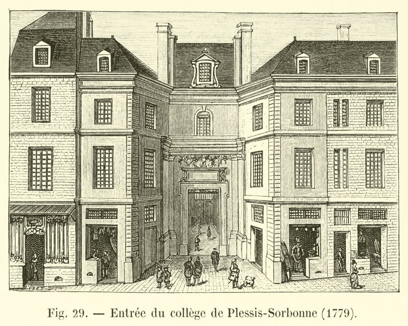 Inträde till college i Plessis-Sorbonne, 1779 av French School