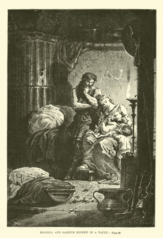 Eponina och Sabinus gömda i ett valv av French School