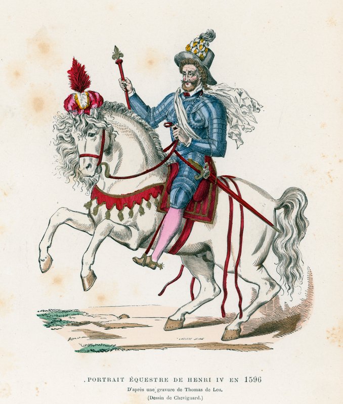 Ridsporträtt av kung Henrik IV av Frankrike 1596 av French School