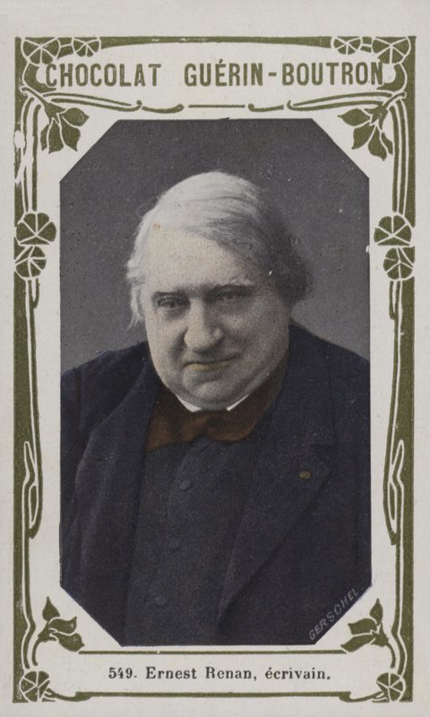 Ernest Renan, ecrivain (färgad bild) av French School