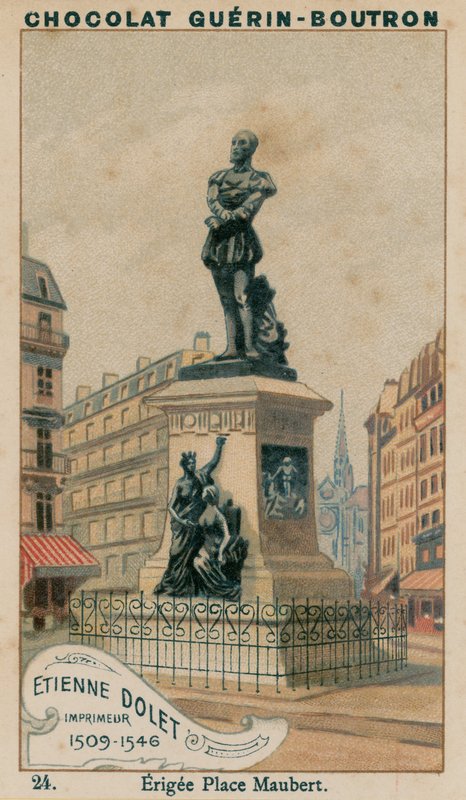 Etienne Dolet, skrivare, 1509-1546, uppfört Place Maubert av French School
