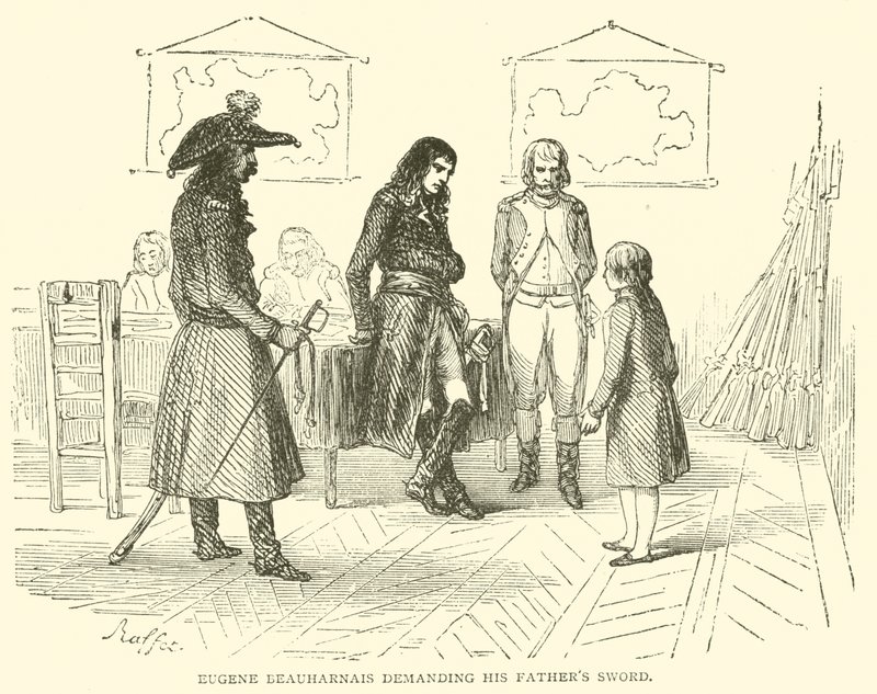 Eugene Beauharnais kräver sin fars svärd (gravyr) av French School