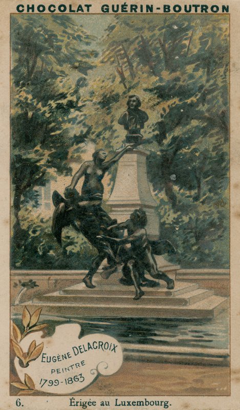Eugene Delacroix, målare, 1799-1863, uppförd i Luxemburg av French School