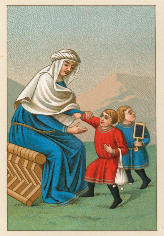 Europa medeltidsdräkt av French School