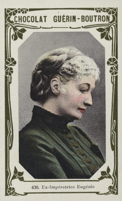 Ex-Imperatrice Eugenie (färgad bild) av French School