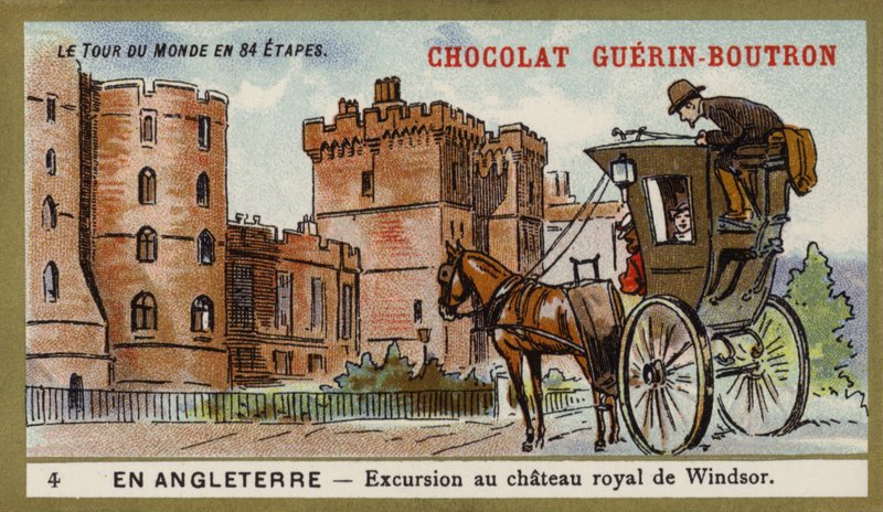 Utflykt till det kungliga slottet i Windsor, England (chromolitho) av French School