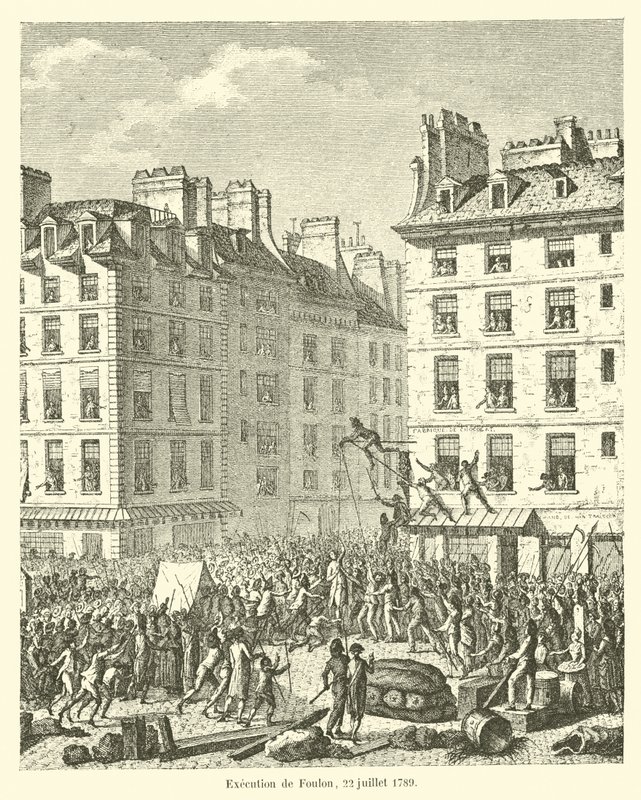 Avrättning av Foulon den 22 juli 1789 av French School