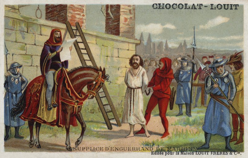 Avrättning av Enguerrand de Marigny, chefsminister för Filip IV av Frankrike, 1315 av French School