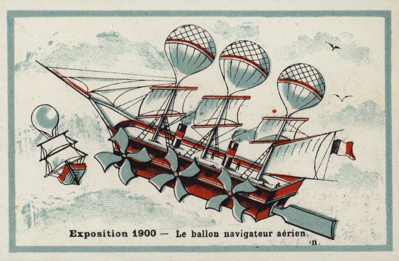 Utställning 1900 - luftskepp av French School
