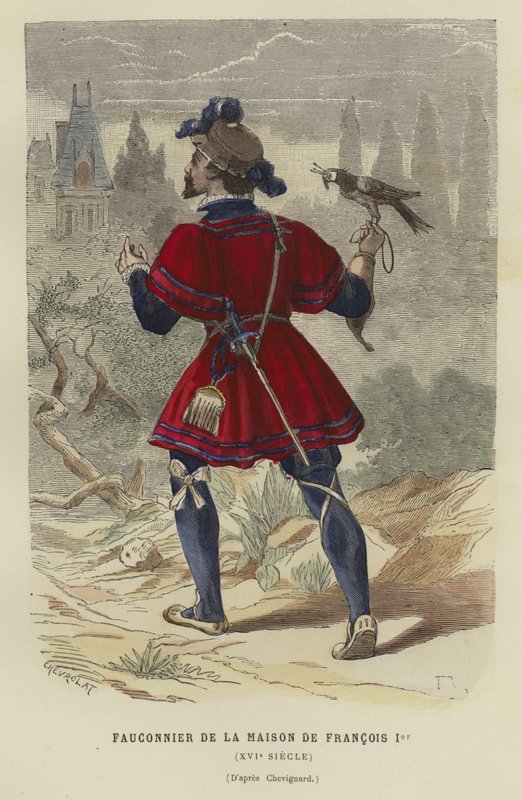 Falkonerare av Frans I av Frankrikes hushåll, 1500-talet av French School