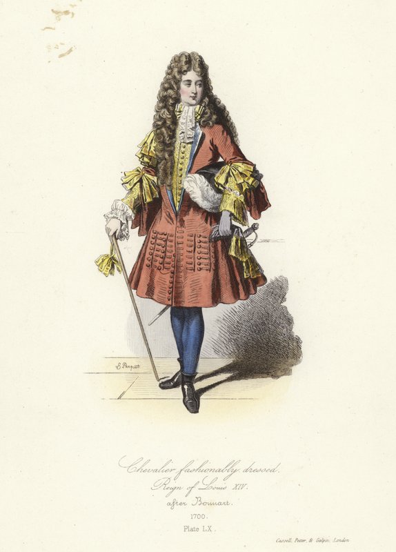 Moderikt klädd riddare under Ludvig XIVs regeringstid av Frankrike av French School