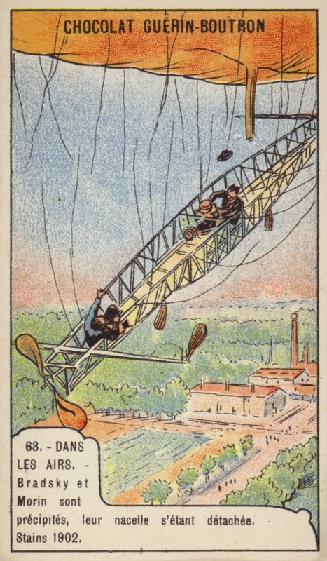 Dödsolycka av aeronauterna Bradsky och Morin, Paris av French School