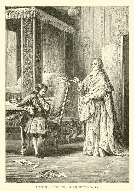 Fenelon och hertigen av Bourgogne av French School