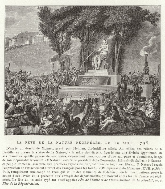 Festival of the Regeneration of Nature, Paris, 10 augusti 1793 av French School