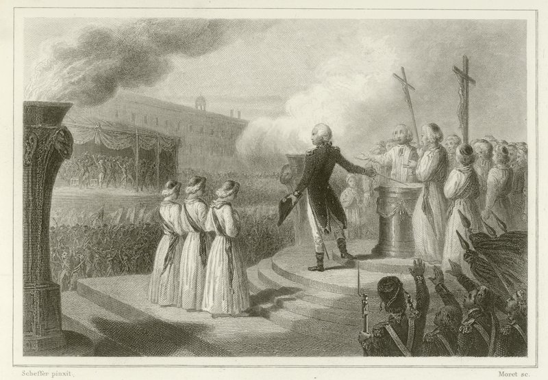 Fete de la Federation, 14 juli 1790 av French School