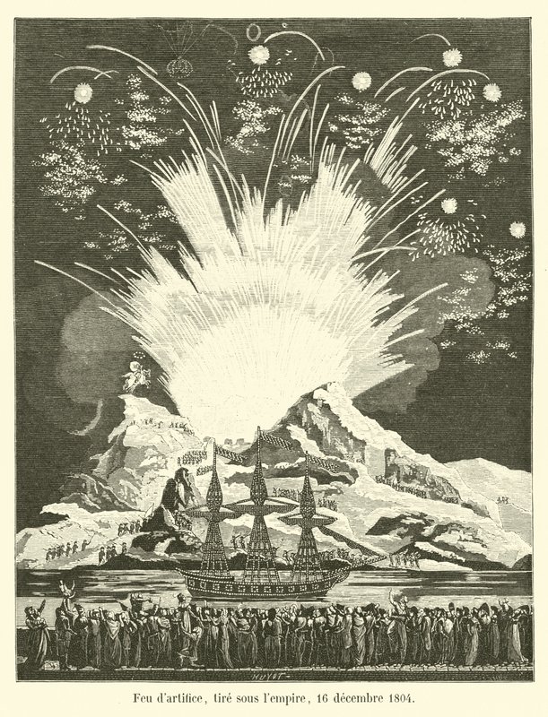 Fyrverkerier, avfyrade under imperiet, 16 december 1804 av French School