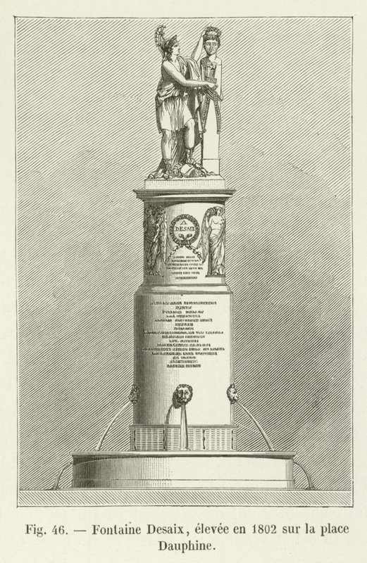 Fontaine Desaix, uppförd 1802 på Place Dauphine av French School