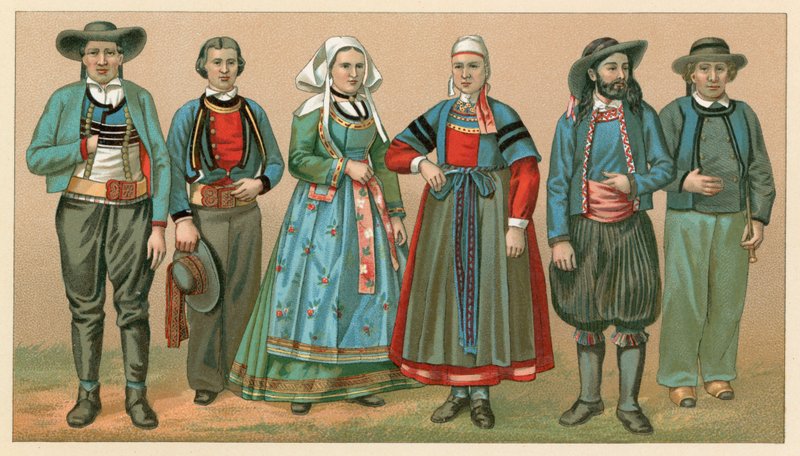 Frankrike kostym av French School