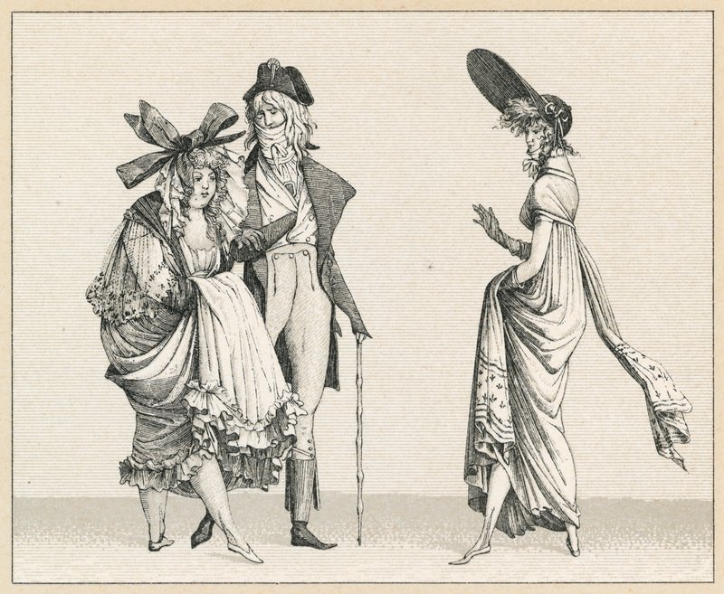 Ufaransa XVIIIth Cent Costumeswed av French School
