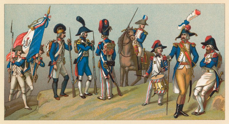 Frankrike XVIIIth Cent Dräkt av French School