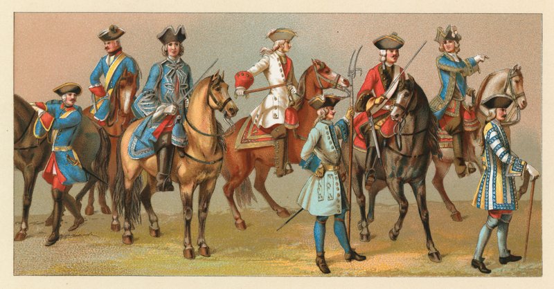 Frankrike XVIIIth Cent Dräkt av French School