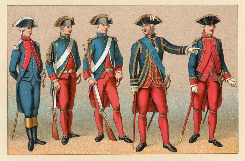 Frankrike XVIIIth Cent Dräkt av French School