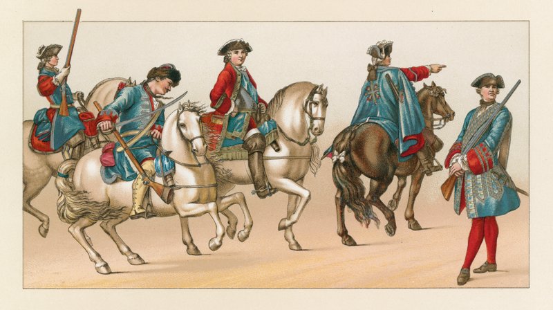 Frankrike XVIIIth Cent Dräkt av French School