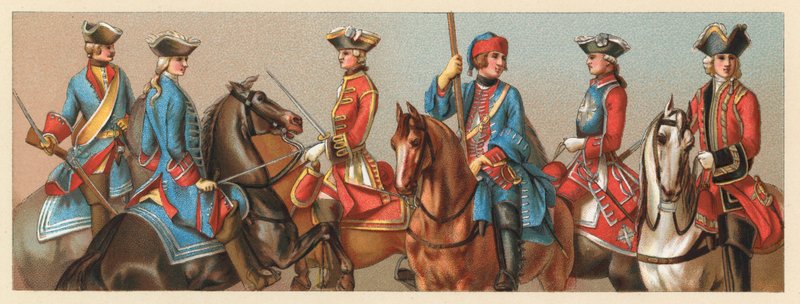 Frankrike XVIIIth Cent Kostym av French School