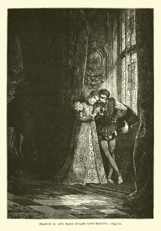 Francis II och Mary Stuart kärleksskapande av French School