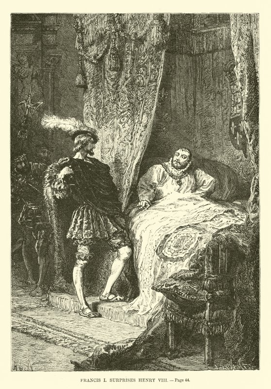 Franciskus I överraskar Henrik VIII av French School
