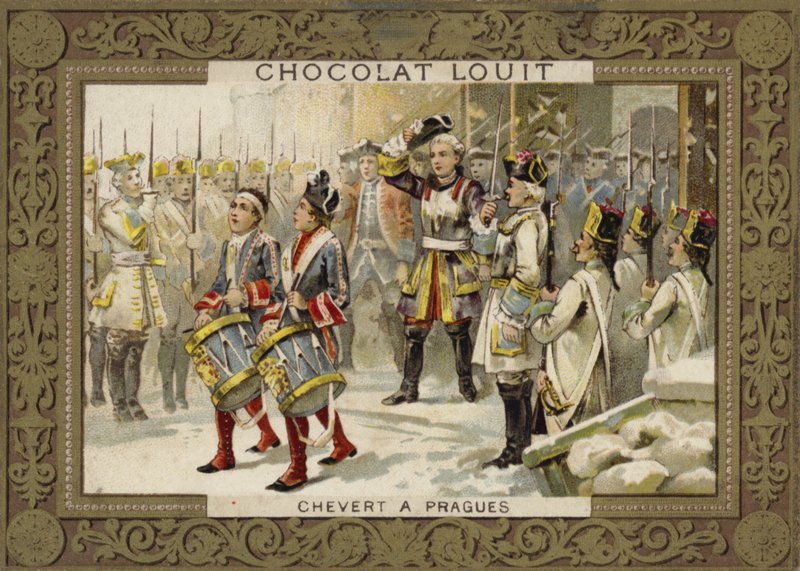 Francois de Chevert, fransk general, vid belägringen av Prag, 1741 av French School