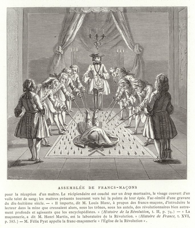 Frimurares möte, 1700-talet av French School