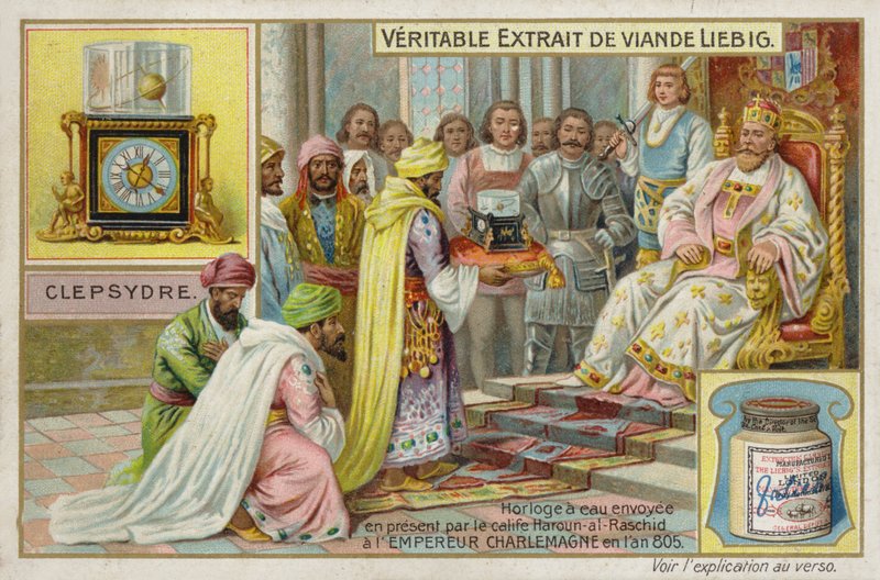 Franskt köttextrakt (Bouillon), kejsar Karl den Store av French School