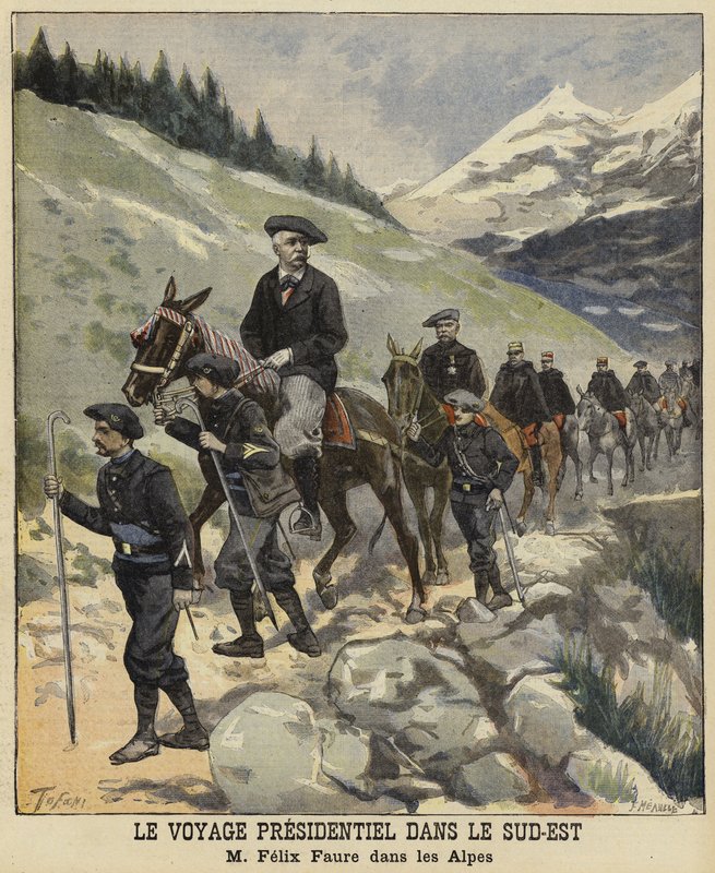 Frankrikes president Felix Faure i Alperna, 1897 av French School