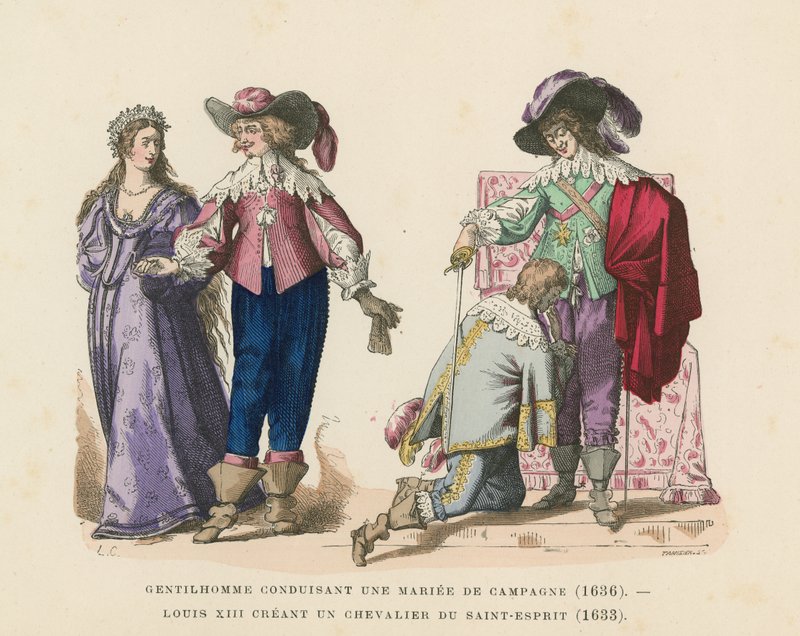 Fransk dräkt, 1600-talet av French School