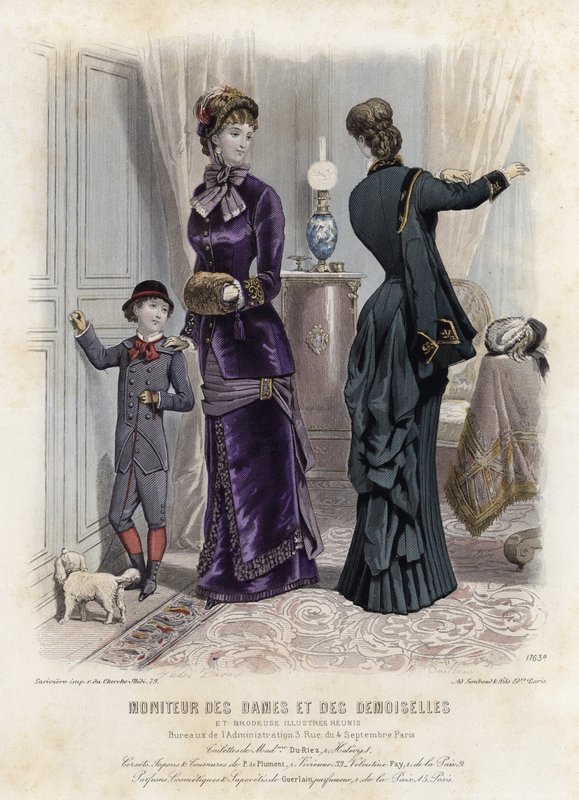 Fransk modetallrik, sent 1800-tal av French School