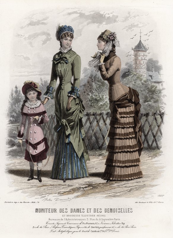 Fransk modetallrik, sent 1800-tal av French School