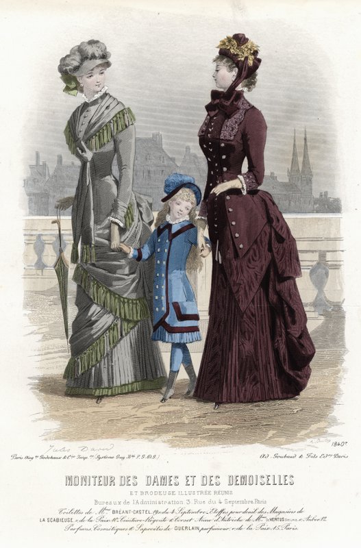 Fransk modetallrik, sent 1800-tal av French School