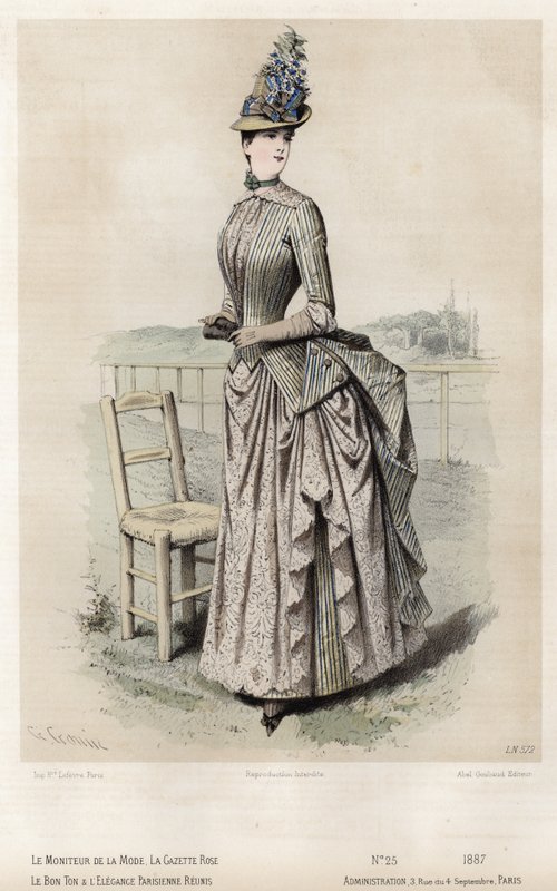Fransk modetallrik, sent 1800-tal av French School