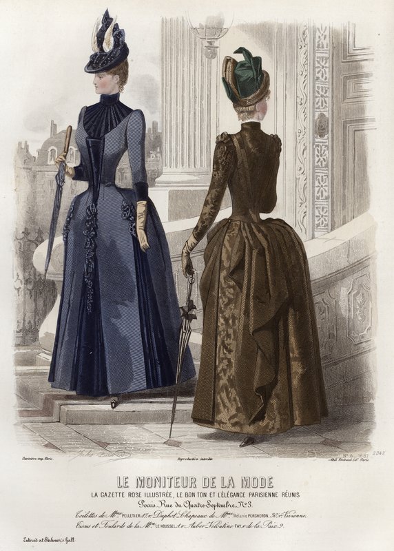 Fransk modetallrik, sent 1800-tal av French School