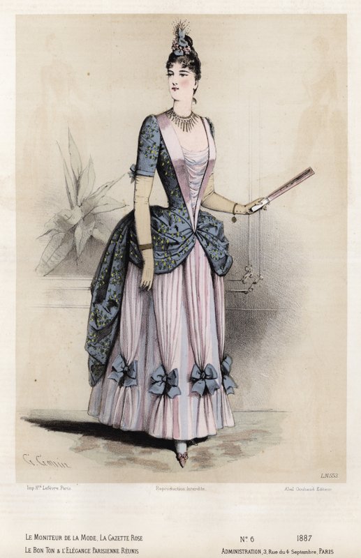 Fransk modetallrik, sent 1800-tal av French School