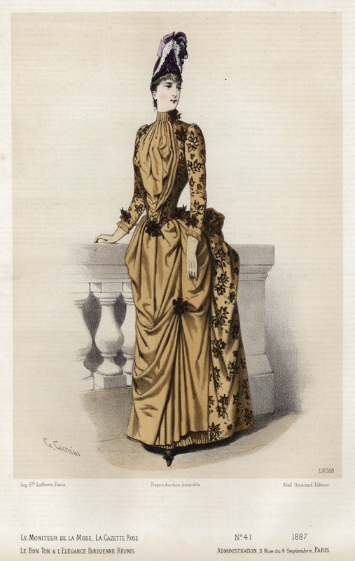 Fransk modetallrik, sent 1800-tal av French School